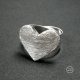Srebrny pierścionek - matowe serce