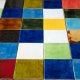 kolorowe kwadraty kafle ręcznie wykonane
