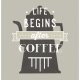 PLAKAT life begins after coffee....A3