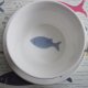 FISH  designed by Cath  Kidston - London 1993 -  porcelanowy radosny zestaw herbaciany- TEACUP & SAUCER