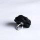 FloweRing - kwiatowy pierścionek - czarny z cyrkonią - FR07