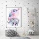 Plakat słonik balony różowy pokój dziecka - dziewczynki  A3