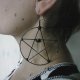 Pentagramy z kryształem -  kolczyki koła
