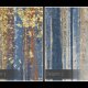Obraz na płótnie - WZÓR NIEBIESKI ZŁOTY - W KWADRACIE - 80x80 cm (90402)