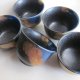 Japan art ceramika artystyczna nowy komplet 5 szt. Japońskich czarek ręcznie robionych
