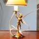 Lampka nocna mosiężny anioł z lat 70 tych, ręcznie wykonana mosiężna lampa