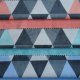 Ławka siedzisko kolorowe trójkąty pastele ławeczka tapicerowana skandynawskie wzory NA WYMIAR