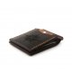 Brązowy portfel ręcznie robiony z naturalnej skóry włoskiej z klipsem na banknoty od Luniko