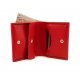Czerwony portfel damski ręcznie robiony z włoskiej skóry naturalnej z kieszenią na bilon od Luniko Handmade