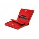 Czerwony portfel damski ręcznie robiony z włoskiej skóry naturalnej z kieszenią na bilon od Luniko Handmade