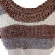 Elegancki sweterek beżowe pasy ciekawy splot