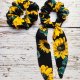 Pela' SCRUNCHIE Sunflower | czarna w kwiaty