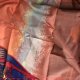 Duży szal bawełna - pareo - abstrakcja na lato - kolorowy   Oryginalny
