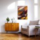 Obraz abstrakcyjny do salonu, żywe kolory, "Złote Góry" akrylowy