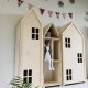 Meble dziecięce w kształcie domków naturalne drewniane