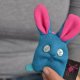 brelok niebieski królik / króliczek handmade