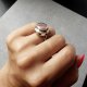 Lamuse - srebrny pierścionek z agatem bostwana