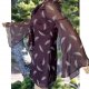 Kobieca, subtelna, delikatna koszula tunika 100% jedwab - burgund – S/XS