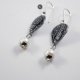 Kolczyki Lace Drops z perłami - długie koronka