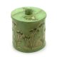 Cukierniczka ceramiczna zielona wiosenna roślinna, ręcznie wykonana