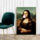 Plakat Mona Lisa ze złotym balonem 50x70 cm