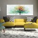Obraz na płotnie do salonu z barwnym abstrakcyjnym drzewem, format 150x60cm 02299