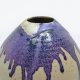 Ceramiczny wazon studyjny w niebiesko-fioletowej ceramice Niemcy połowa wieku.