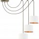 3-ramienna lampa wisząca regulowana WAIKIKI W3 GOLD mix kolorów