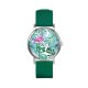 Zegarek mały - Flaming, tropikalny - silikonowy, zielony