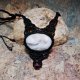 Kolia Biały Wilk porcelanowy Kryształ Górski Granat mikromakrama Delfina Dolls
