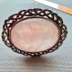 Gallery Jewelry ❤ Large Celtic Brooch Pink Quartz & Pewter ❤❤ Naturalny kwarc ❤ Broszka