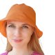 kapelusz kubełkowy czapka rybacka kapelusik pomarańczowy bucket hat