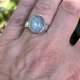 cicha woda - srebrny pierścionek z akwamarynem