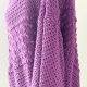 Fioletowy Liliowy kardigan Sweter Vintage długi