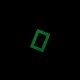 Zielony wisiorek okienko świecący w ciemności i UV handmade 2,5 x 3,5 cm