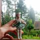 Elf porcelanowa lalka dzwonek, balerina figurka, Calineczka wisząca dekoracja ~ by Delfina Dolls ~