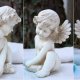 Anioł, aniołek, shabby chic, figurka z żywicy 14,5 cm
