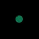 Świecący w ciemności zielony okrągły wisiorek i UV 3 cm handmade