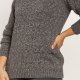 Melanżowy sweter - SWE244 grafitowy - melanż MKM