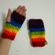 Tęczowe kolorowe mitenki rękawiczki