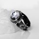 Round srebrny pierścionek z kryształem Swarovskiego