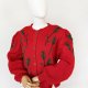 Lanamoden Salzburg haftowany wełniany sweter vintage