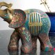 Słoń egipski, ręcznie malowana figurka, żywica, rękodzieło, Egipt