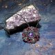Gwiazda Mandala Pentagram Ametyst Granat Kryształ Górski naszyjnik pleciony mikro makrama DelfinaDolls
