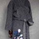 Kimono płaszcz wełna alpaka malowane wełną.
