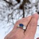 Kyanit codzienny - srebrny pierścionek