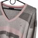 Różowo-szary sweter o luźnym kroju Hilfiger oversize