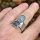Kyanit i spokój błękitu - srebrny pierścionek
