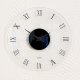 Designerski, szklany zegar ścienny, Niemcy, lata 90.