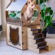 Dwupiętrowe Komfortowe legowisko domek buda dla kota lub psa